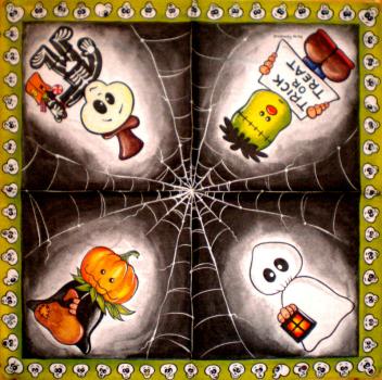 126 Halloween - 3-ply - Vielseidig